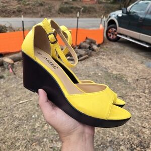 Aerosoles Yellow Wedge Sandals